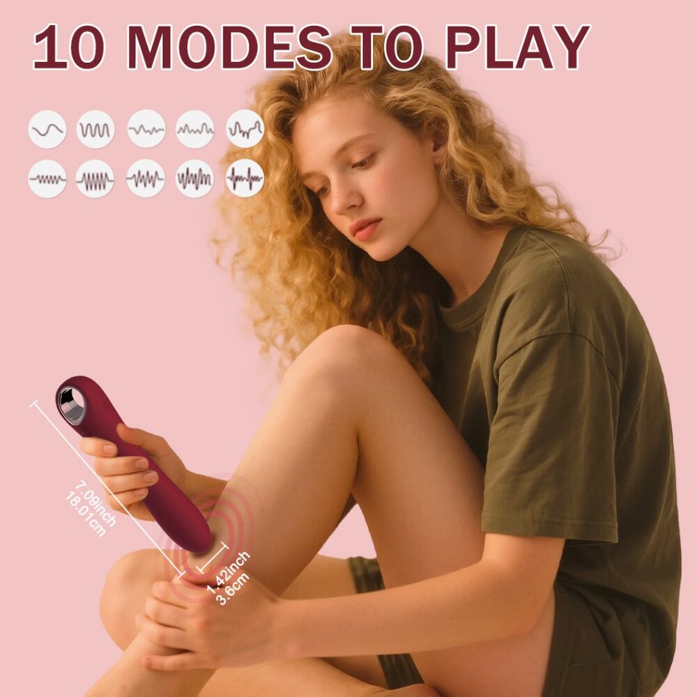 Powerful Travel Massager Wand – 10 Modes, Magnetic Charging, Private Relaxation